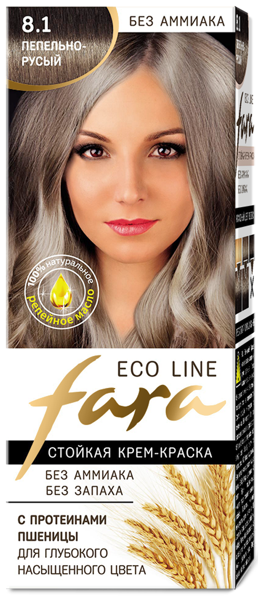 FARA краска для волос ECO LINE 8.1 пепельно-русый купить в интернет-магазине Парфюм Декор